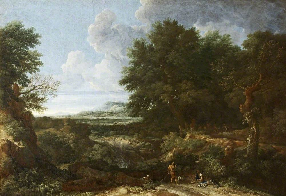 Un paesaggio classico con viaggiatori - National Trust